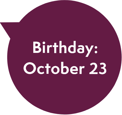 Birthday: October 23